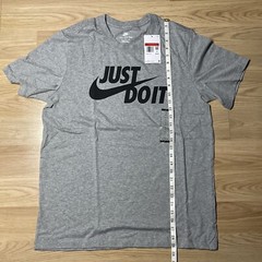 Nike Men Gray Black Short Sleeve Just Do It Logo T Shirt AR5006-063 Size L NWT