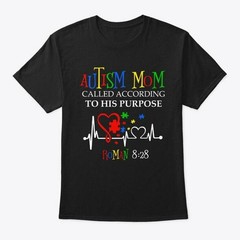 Autism Mom Heartbeat Chidren Cute T-Shirt Made in the USA Size S to 5XL
