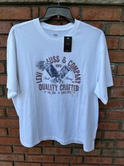 New $24.50 Tags NWT LEVIS White 100% Cotton Eagle T Shirt XL Extra Large