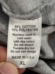 Ship John Shirt Mens Extra Large Grey Short Sleeve Pocket Tee Made in USA