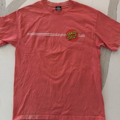Santa Cruz Tshirt Size Large Distressed Double Sided Big Logo On Back