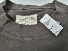 Vintage Deadstock Axis Mens 3XB Combed Cotton Long Sleeve Mock T Shirt NWT $60