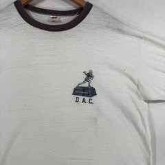 Vintage 1970s Heisman DAC Russell Athletic Ringer TShirt Size XL