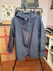 Ralph Lauren Navy Blue Hooded Windbreaker Jacket Size L