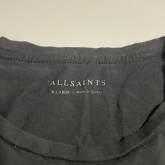 Allsaints Shirt Mens XL Black Short Sleeve Goat Skull Casual 42″ Chest