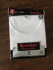 Mens 3 Pack Knocker White A-SHIRTS Tank Ribbed Undershirt 3XL G10