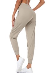 Women’s Joggers High Waist Yoga Pockets Sweatpants Sport Workout Pants Khaki …