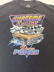 DOM Men’s 2XL Black Cotton Knit Graphic Crew Neck T-Shirt Supreme Racing