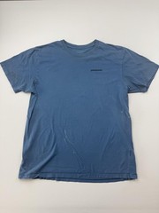 Patagonia Shirt Mens Large Blue Back Logo Graphic Tee Tagless Outdoor Hiking