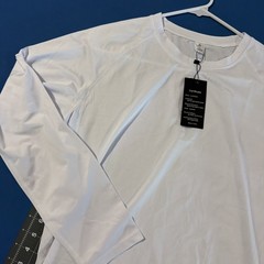 Silkworld Base Layer Compression Shirt Mens XL White Long Sleeve Gym Train – New