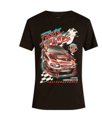 Fast & Furious Men’s Black Short Sleeve Crewneck Graphic T- shirt Size L (42-44)