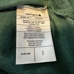 Carhartt K126 Men’s Loose Fit Heavyweight Logo Pocket T-Shirt Med Green Work NEW