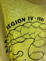 Vintage Bantams 1981 Fast Pitch Softball T Shirt Size M Yellow Paper Thin