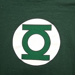 Green Lantern Logo Graphic Tee Superhero Comic Book Green Shirt L
