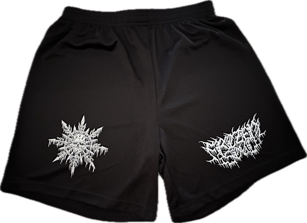Authentic! Frozen Soul SKULLFLAKE Mesh Athletic Shorts – Medium Elastic Waist
