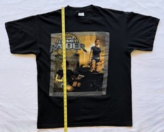 Vintage 2001 Lara Croft Tomb Raider Movie T Shirt XL Blue Grape USA