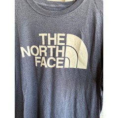 The North Face Mens Large Heather Gray Blue Graphic Logo Short Sleeve T-Shirt