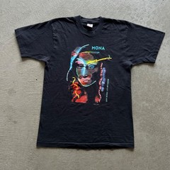 Vintage 80s Mona Lisa Shirt Size Large Black Museum Of Neon Art 1981 Lili Lakich