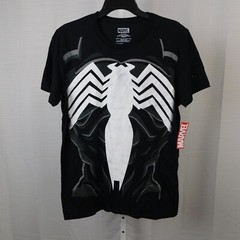 Marvel Short Sleeve Cotton Venom Costume T-Shirt Black Medium Halloween