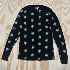 Vintage Invader Zim Thermal Shirt Mighty Fine Medium 2006 Hot Topic Y2K Cartoon