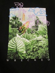 BRISCO Brands Wrecked Graffiti Tag Graphic T-Shirt Men’s Medium Black Shirt