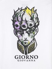 GU JoJo Golden Wind Giorno Giovanna Anime T Shirt White Part 5 Graphic Tee