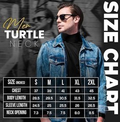 Turtleneck T-Shirt For Men Long Sleeves Tailored Comfort Fit Lot Utopia Wear