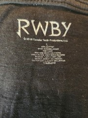 RWBY Team RWBY Emblem Black Short Sleeve T Shirt Size Large