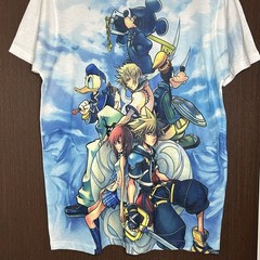 Kingdom Hearts All Over Print Shirt Men Medium Y2K KH II JRPG Disney Square Enix