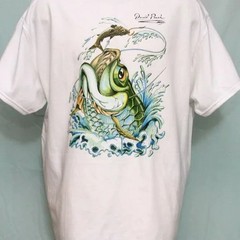 Tarpon Fish Breaching Water Bait on Hook Fisherman’s Men’s 3XL T-Shirt