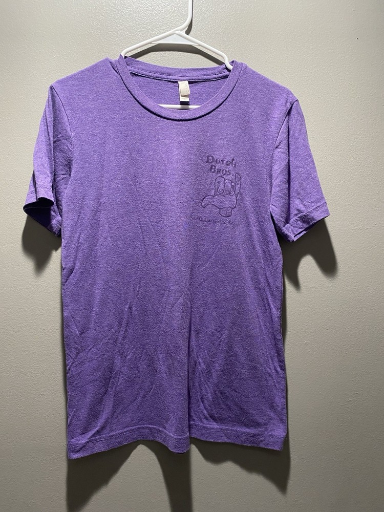 Dutch Bros Coffee Purple T-Shirt Men’s Small – Super Soft Material!
