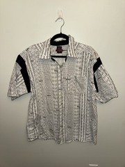 Vintage Mecca USA Shirt Mens Medium Allover Print AOP Streetwear 90s Hip Hop