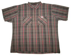 Ben Davis 1/2 Zip Short Sleeve Shirt Men’s 3XL Plaid USA