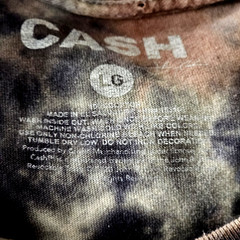 Johnny Cash Tie Dye T-Shirt Mens Large Man In Black Logo County Music Nashville