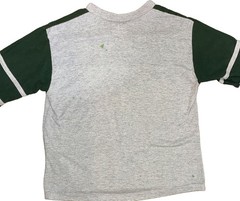 VINTAGE. Looney Tunes Taz Ringer V-Neck Graphic Tee Gray/Green Cotton M KIDS