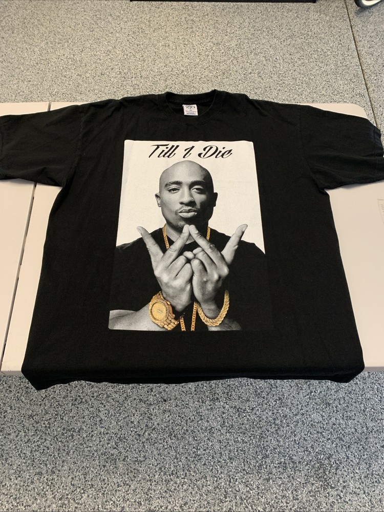 Shaka Wear Super Max Heavy Tupac Shakur Till I Die Rap Tee Mens 3XL
