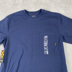 HAWX Shirt Mens Medium Blue Pocket Work Gear Cotton Crewneck Tee Workwear