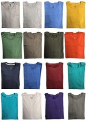 BILLIONHATS 24 Pack Mens Cotton Short Sleeve Lightweight T-Shirts, Mixed Colors
