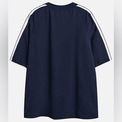 AELFRIC EDEN Contrast Color Stripe Soccer Jersey, Size Medium NWT Blue White