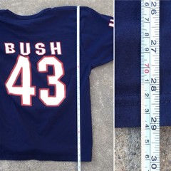 Bush 43 President George W Bush Jersey Style T Shirt Gator Size XL Made In USA