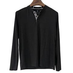 Free Fly Mens Bamboo Flex Henley Long Sleeve Shirt Gray Gorpcore Baselayer M