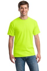 Hi Vis Safety Shirts Orange Green Mix Color 5.3 oz GILDAN Cotton Pack of 9