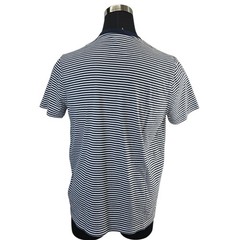 Brooks Brothers Mens L Striped Cotton T Shirt Graphic Short Sleeve Blue White
