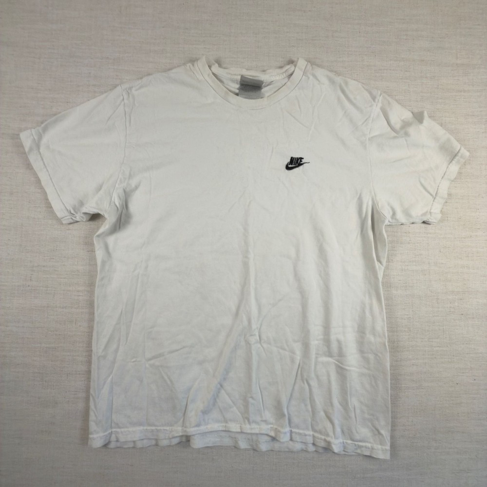 Nike Vintage Embroidered Swoosh T-Shirt White Size Large