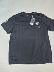 HiHo Men’s Short Sleeve Shirt Light Weight Embroidered Size M Black SPF 50