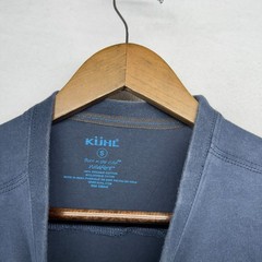Kuhl Shirt Men’s Small Blue Mountain Graphic Logo Shield Faded Wildfibre Organic