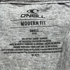 O’Neill Modern Fit T-Shirt Mens Small Gray Front/Back Graphic Logo Surf Beach