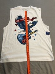 Way To Celebrate! Patriotic Men’s Graphic Muscle T-Shirt Size XL
