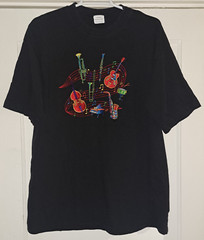Casey Coleman Embroidered Musical Instruments T Shirt XL