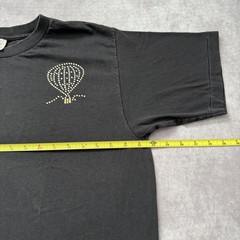 Vintage 90s Hot Air Balloon Shirt Mens XL Black Rhinestone Single Stitch Tee